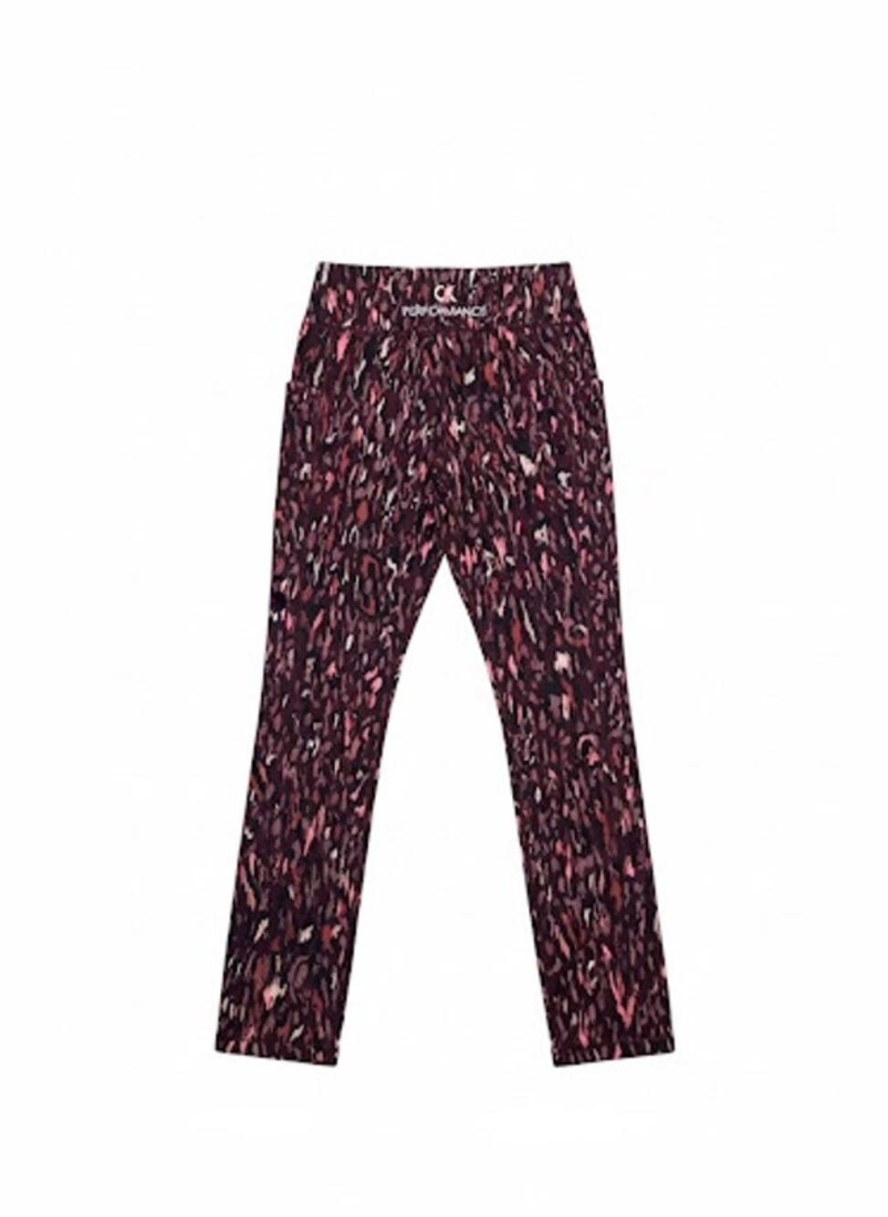 Calvin Klein Performance High Waisted Pockets Leggings Maroon Animal Print M